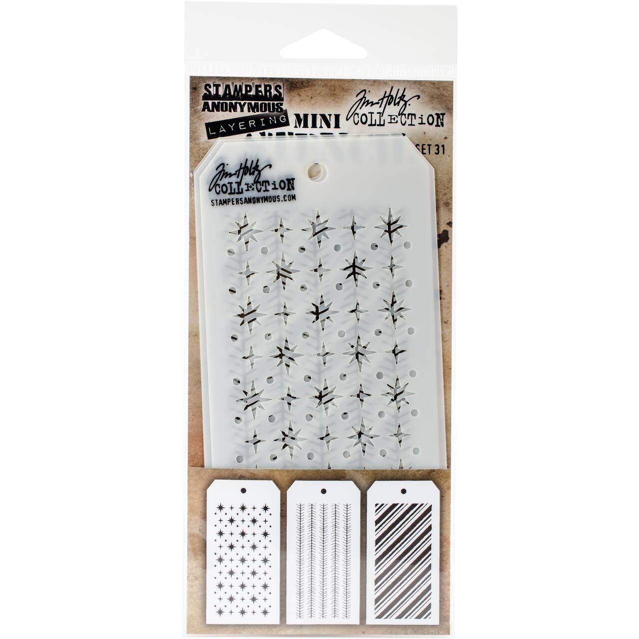 Stampers Anonymous Tim Holtz&#xAE; Mini Layered Stencil Set #31